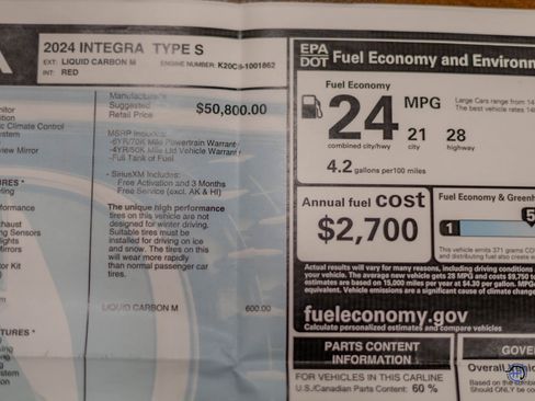 Used 2024 Acura Integra Type S FWD image 64