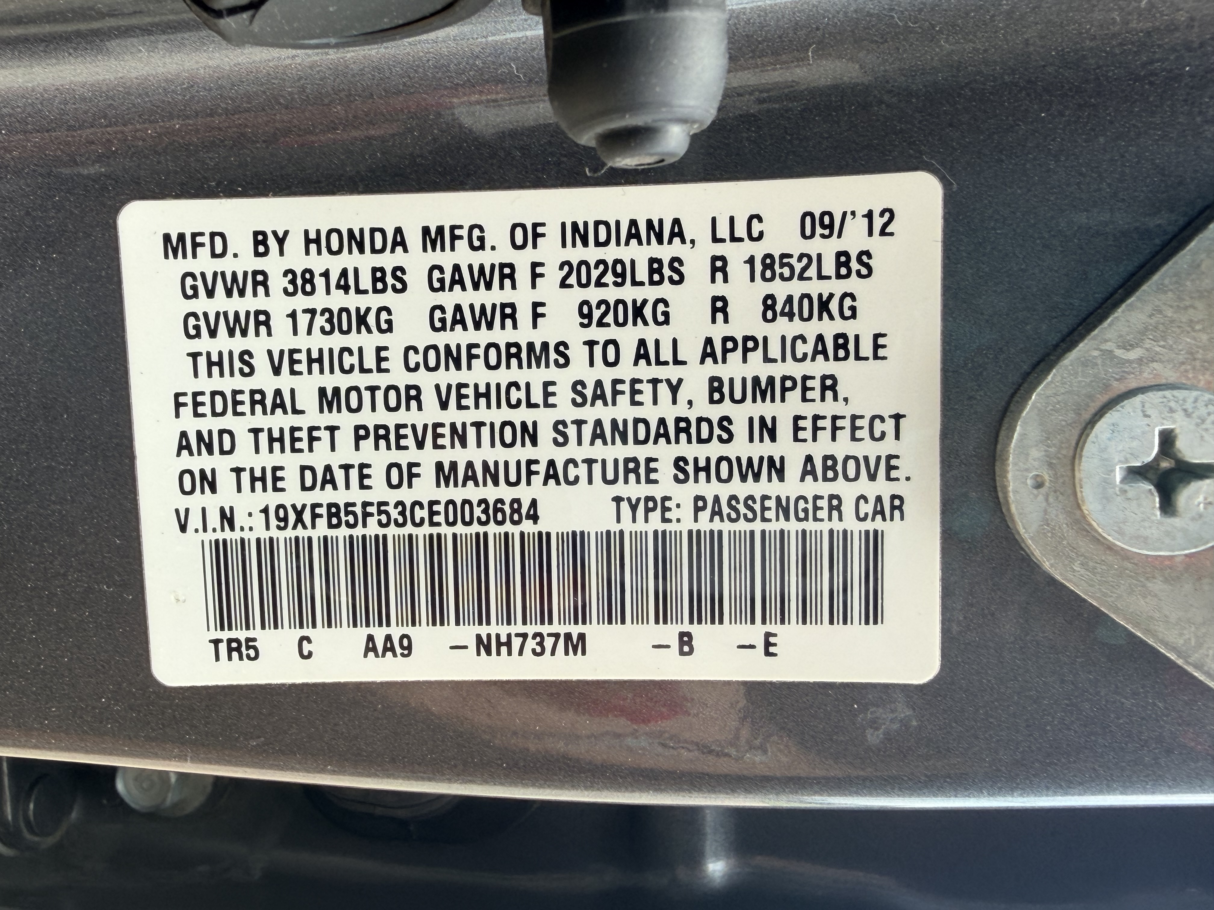 Used 2012 Honda Civic Natural Gas Sedan image 27