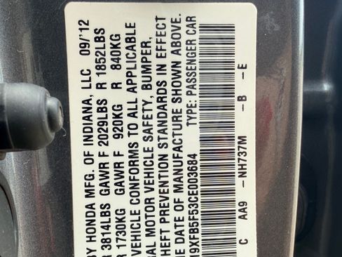 Used 2012 Honda Civic Natural Gas Sedan image 27