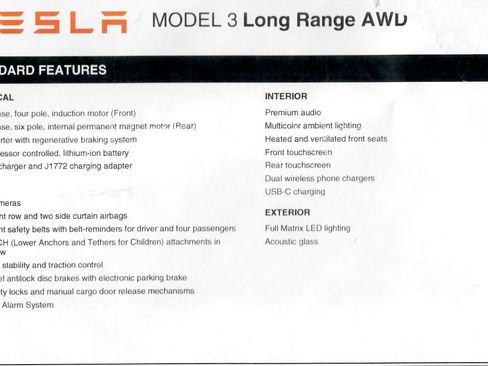 Used 2025 Tesla Model 3 Long Range AWD/4WD image 2