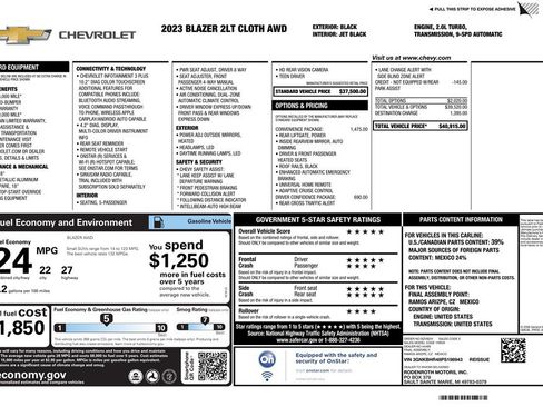 Used 2023 Chevrolet Blazer AWD LT w/ 2LT image 22