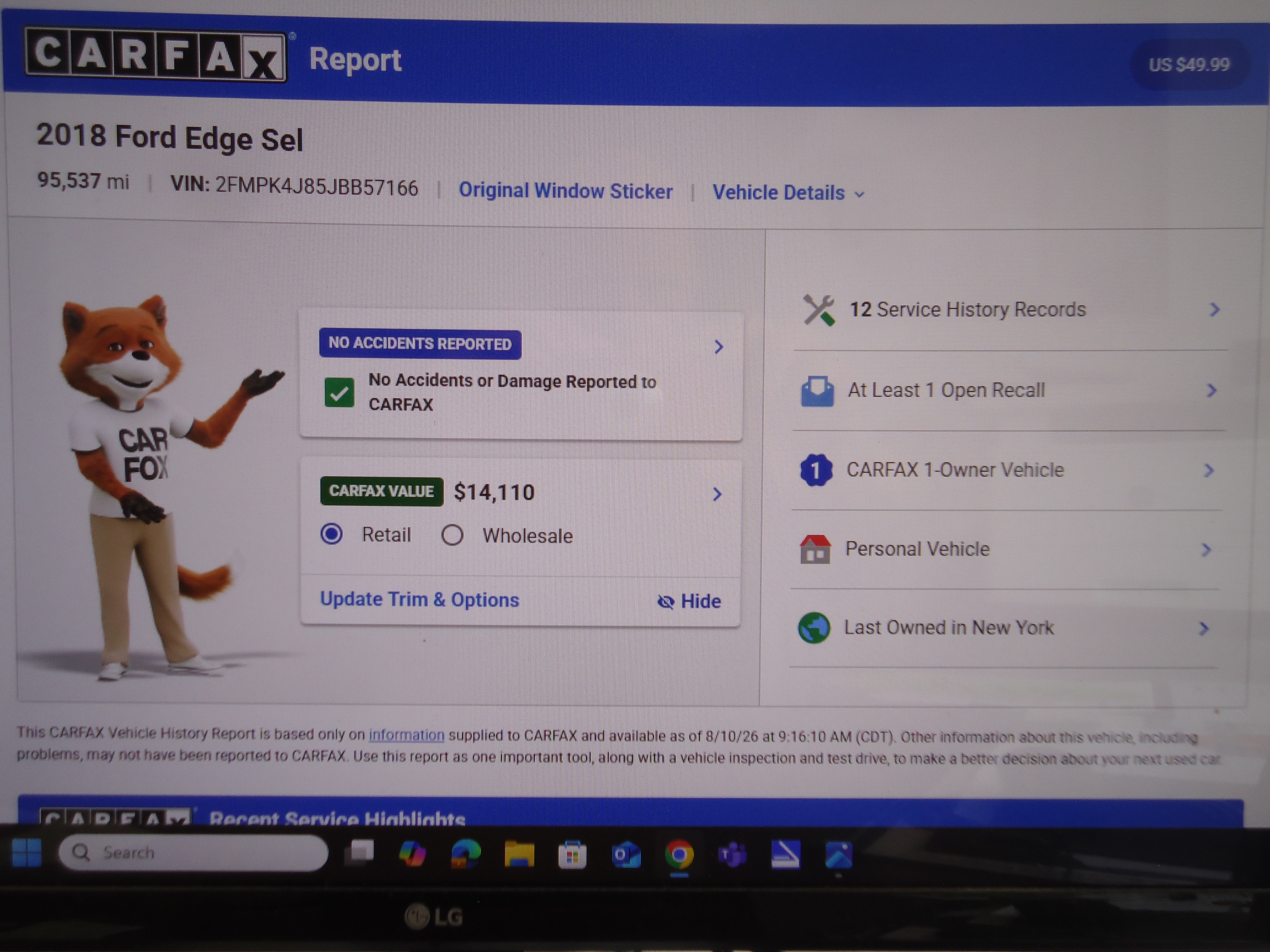 Used 2018 Ford Edge AWD SEL image 21