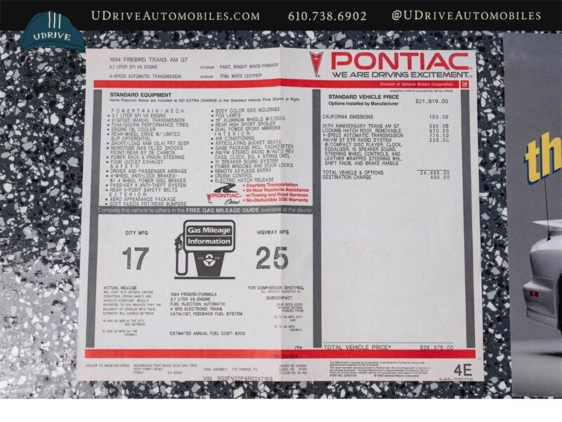 Used 1994 Pontiac Firebird Coupe RWD image 97