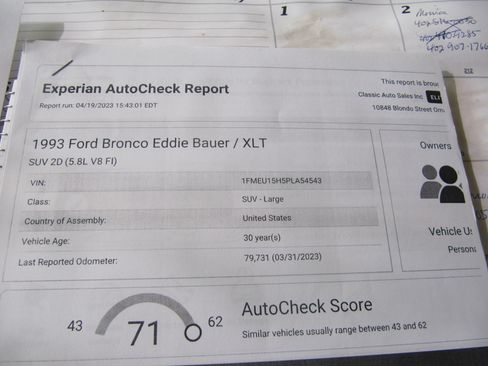 Used 1993 Ford Bronco Eddie Bauer AWD/4WD image 29
