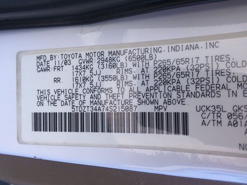 Used 2004 Toyota Sequoia SR5 image 43