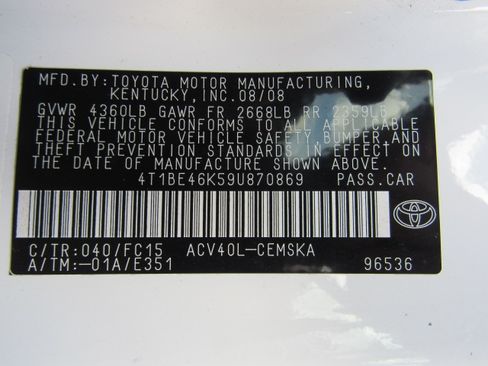 Used 2009 Toyota Camry SE FWD Sedan 2.5L 4-Cyl image 14