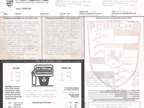 Used 1997 Porsche 911 Turbo image 99