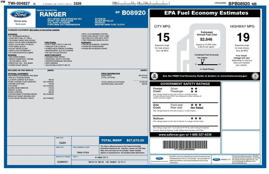 Used 2011 Ford Ranger 4x4 SuperCab Sport image 23