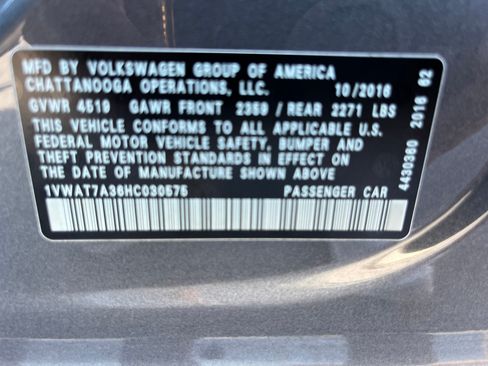 Used 2017 Volkswagen Passat 1.8T S image 19