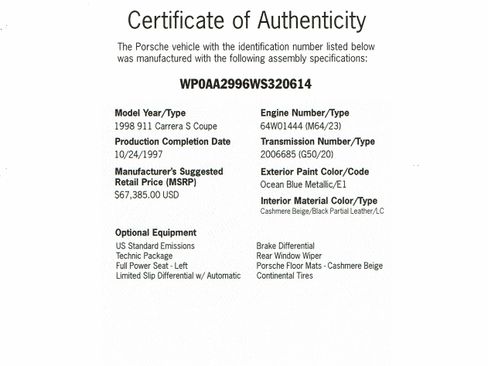 Used 1998 Porsche 911 Carrera S image 78