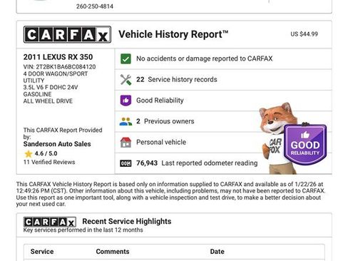 Used 2011 Lexus RX 350 image 17
