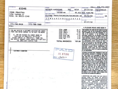 Used 2003 Ford Excursion Eddie Bauer image 95