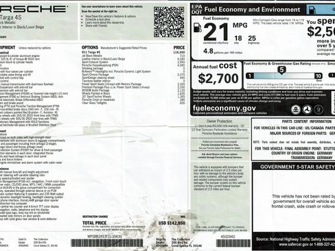 Used 2015 Porsche 911 Targa 4S image 89