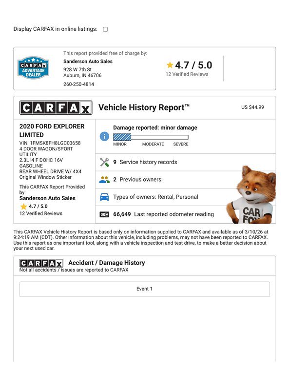 Used 2020 Ford Explorer AWD Limited image 22