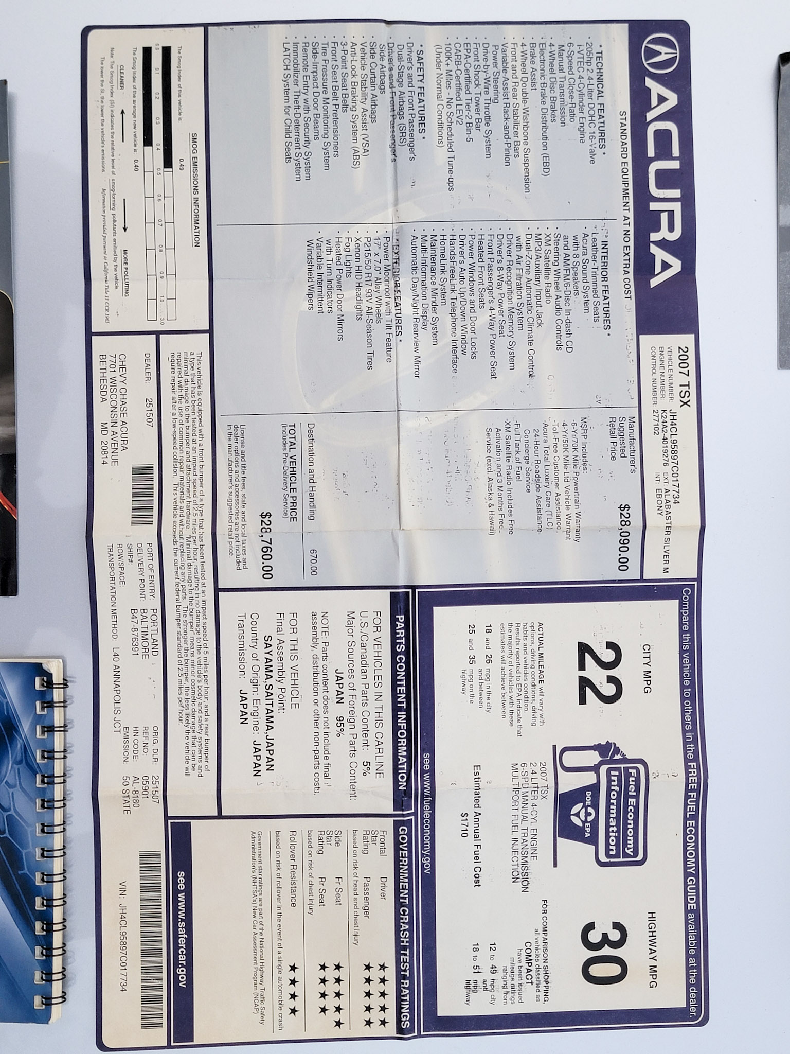 Used 2007 Acura TSX UNAVAIL FWD image 99