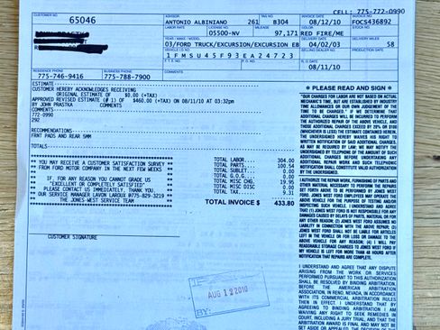 Used 2003 Ford Excursion Eddie Bauer image 74