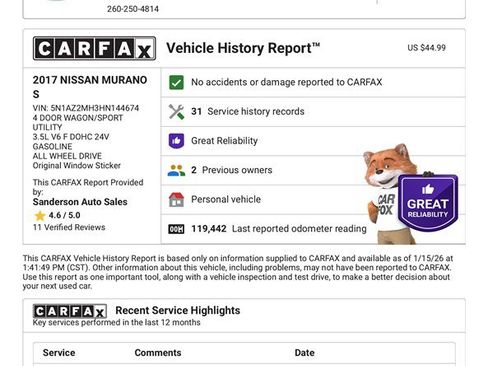 Used 2017 Nissan Murano S image 17