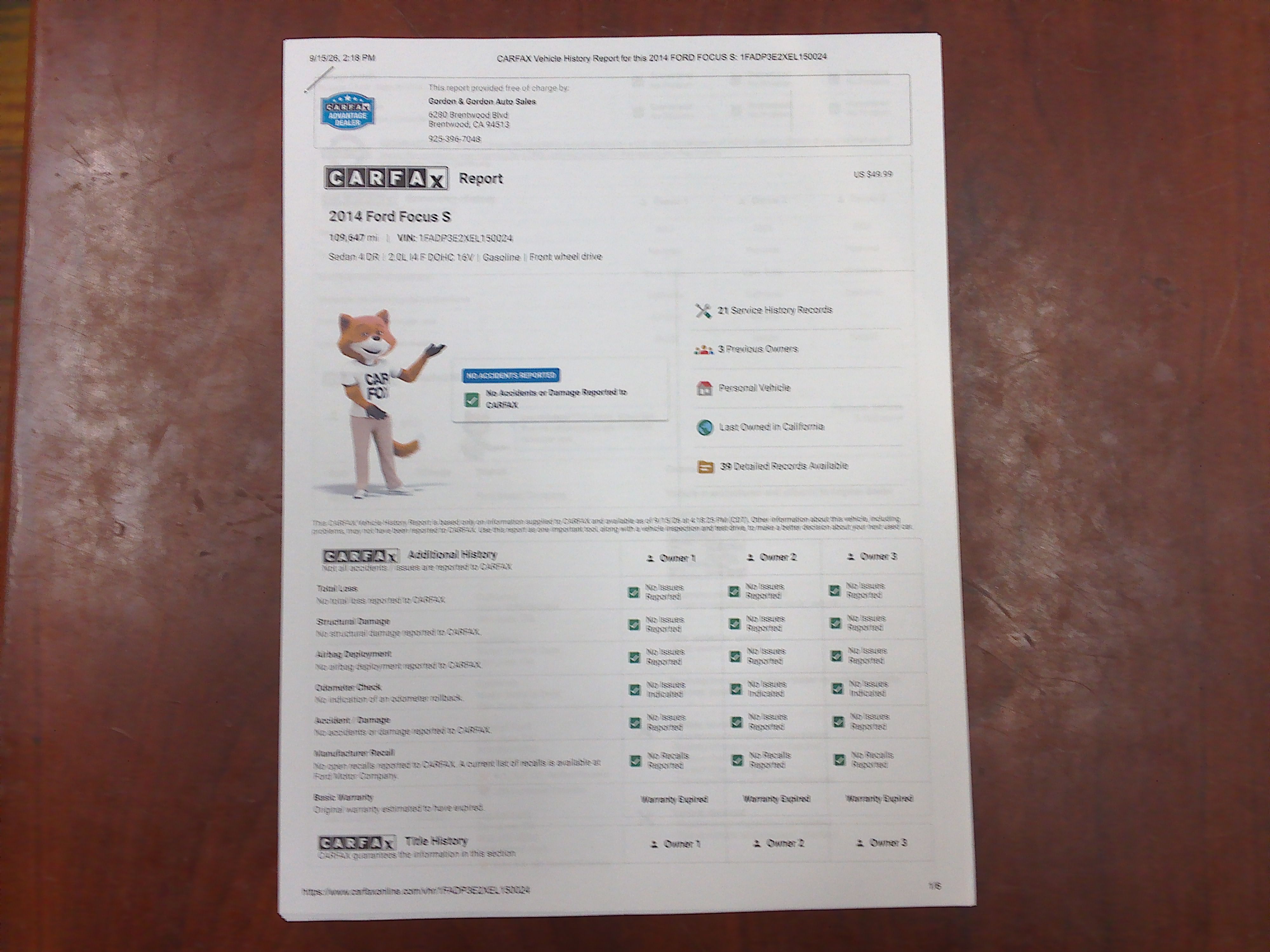 Used 2014 Ford Focus S Sedan FWD image 34