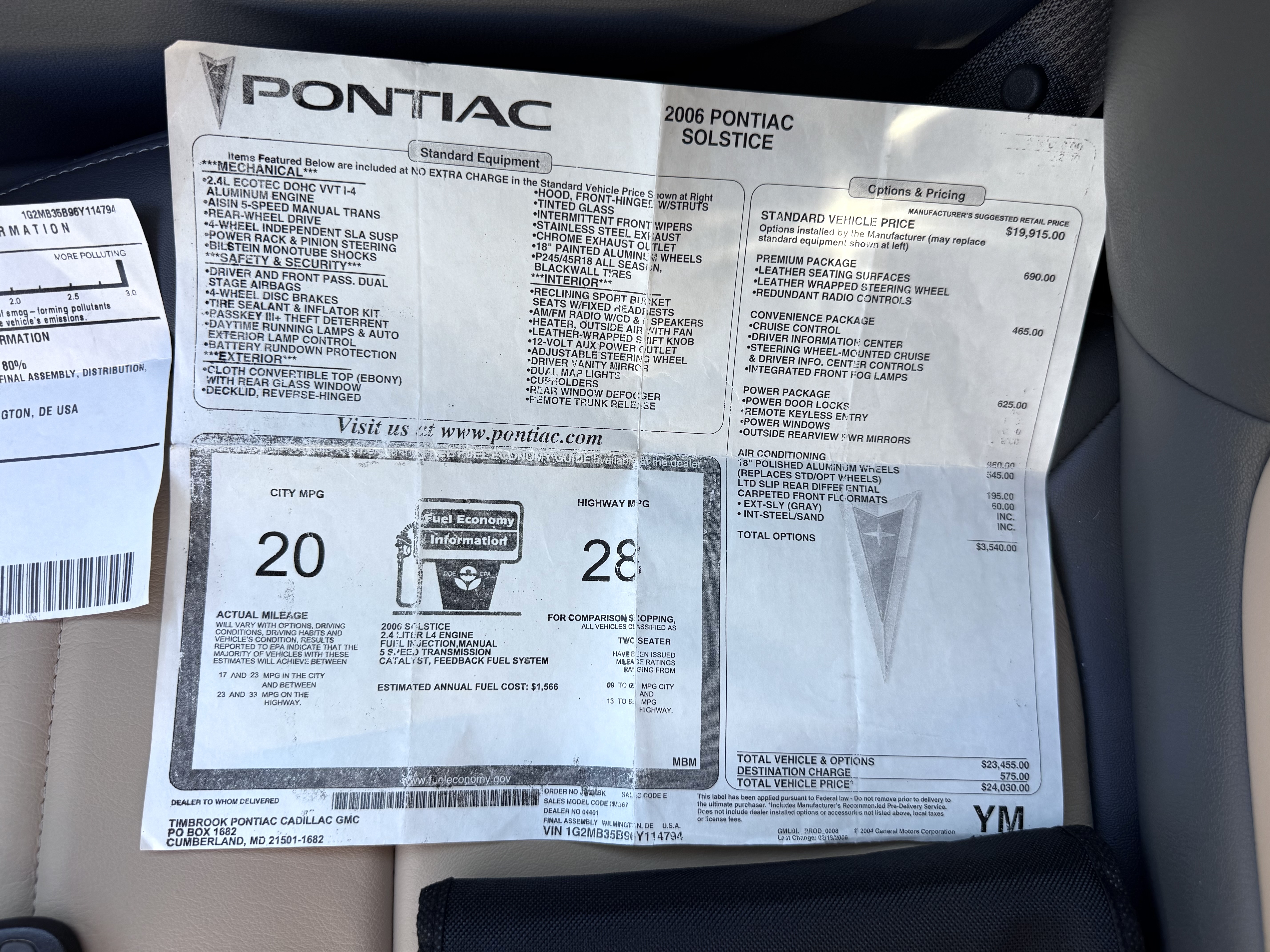 Used 2006 Pontiac Solstice RWD image 31