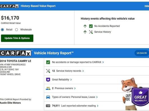 Used 2016 Toyota Camry XLE image 2