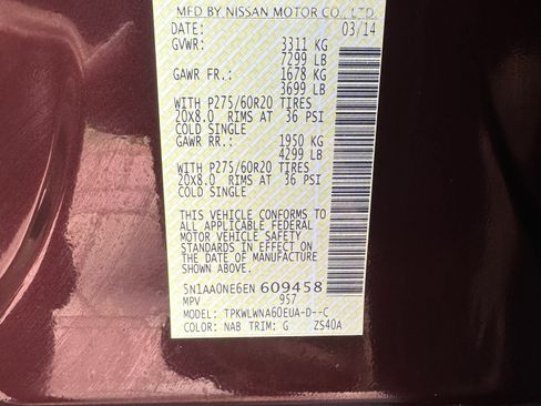 Used 2014 Nissan Armada 4WD Platinum image 18