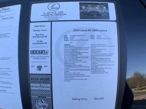 Certified 2024 Lexus RX 350h image 26