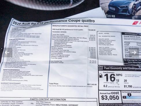 Used 2020 Audi R8 V10 performance image 15