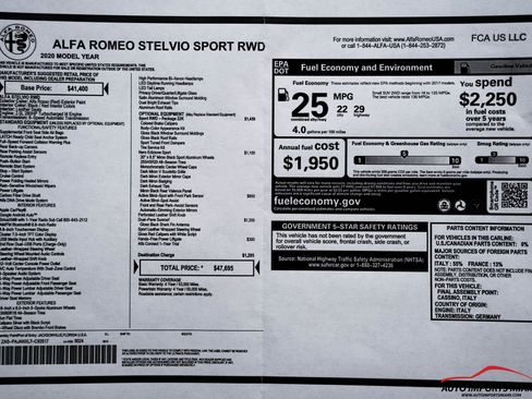 Used 2020 Alfa Romeo Stelvio Sport image 71