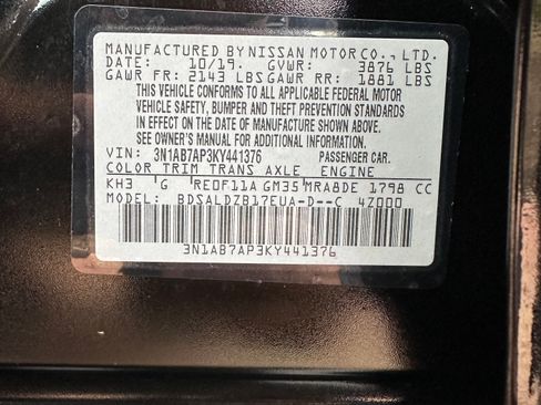 Used 2019 Nissan Sentra SV image 8