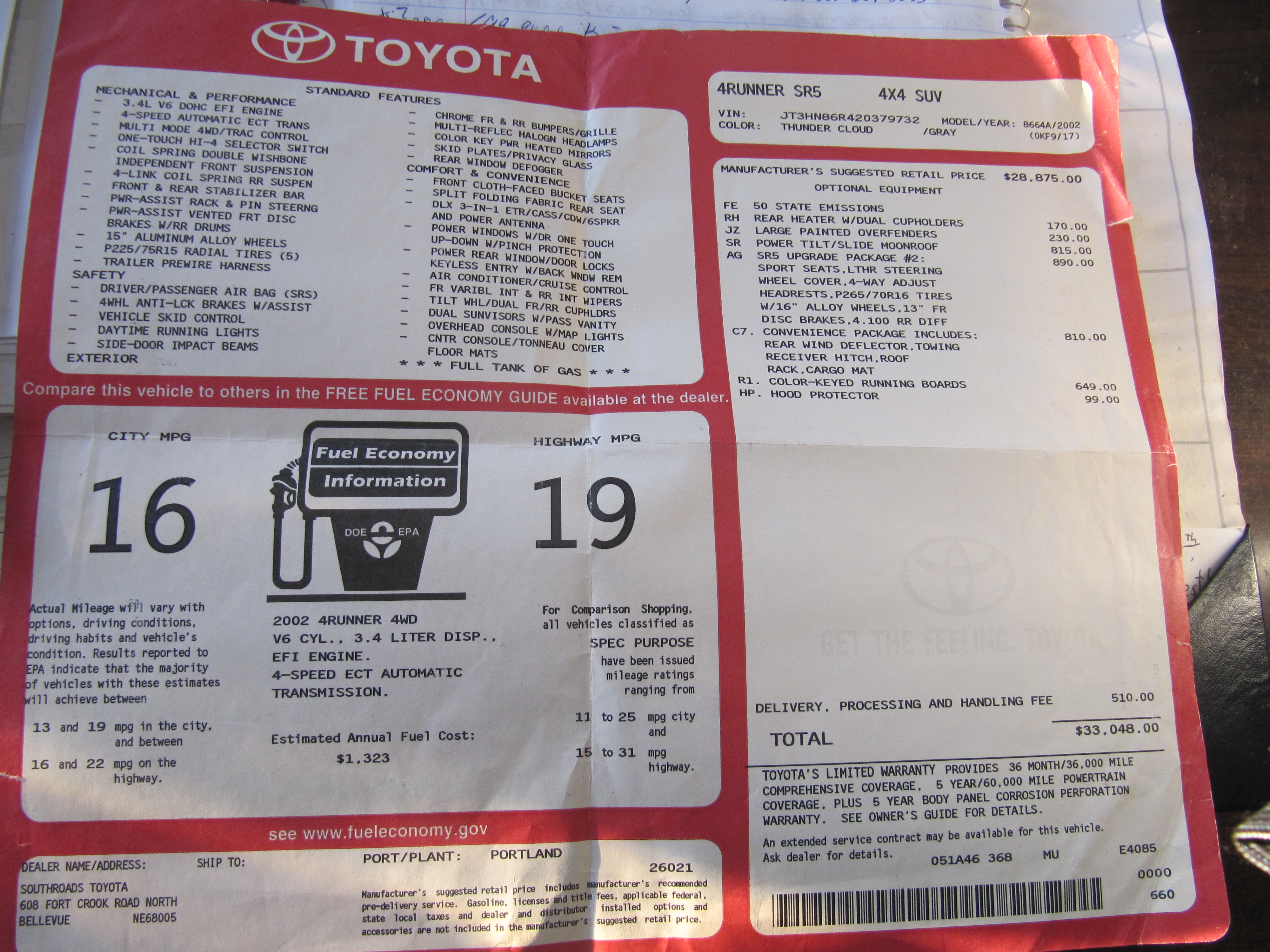 Used 2002 Toyota 4Runner 4WD SR5 image 27
