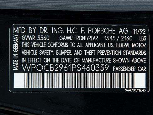 Used 1993 Porsche 911 America Roadster image 43