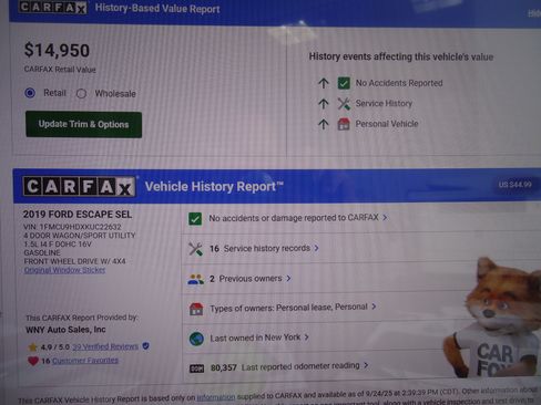 Used 2019 Ford Escape SEL image 20