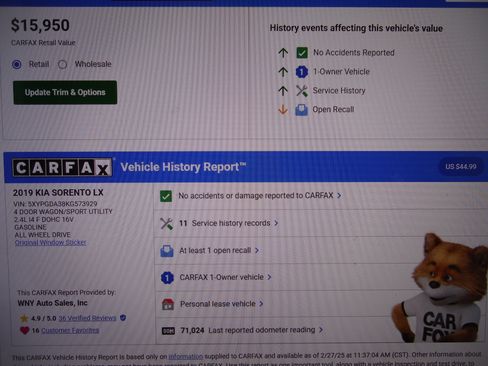 Used 2019 Kia Sorento LX image 23