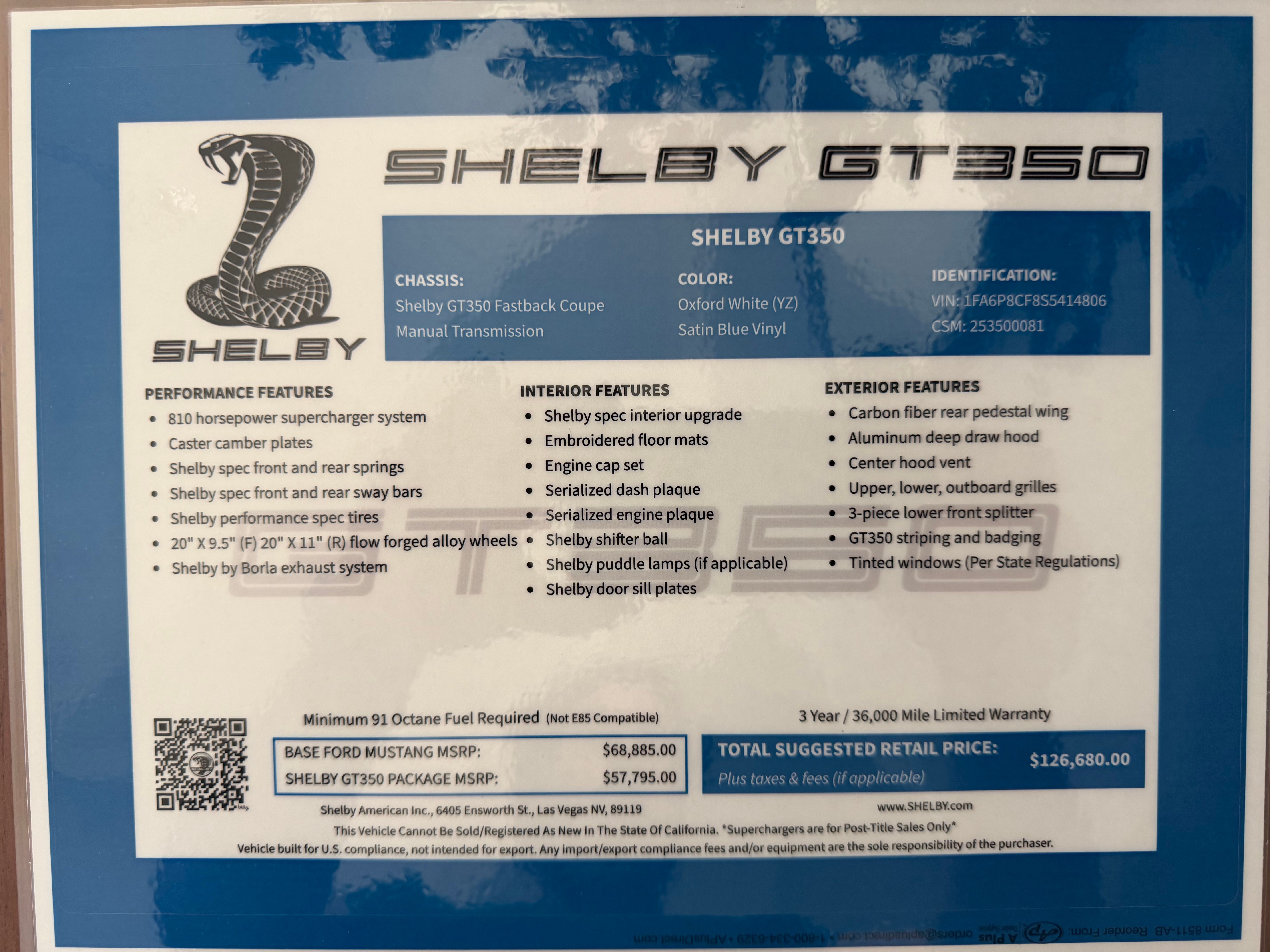 Used 2025 Ford Mustang Shelby GT350 RWD image 16