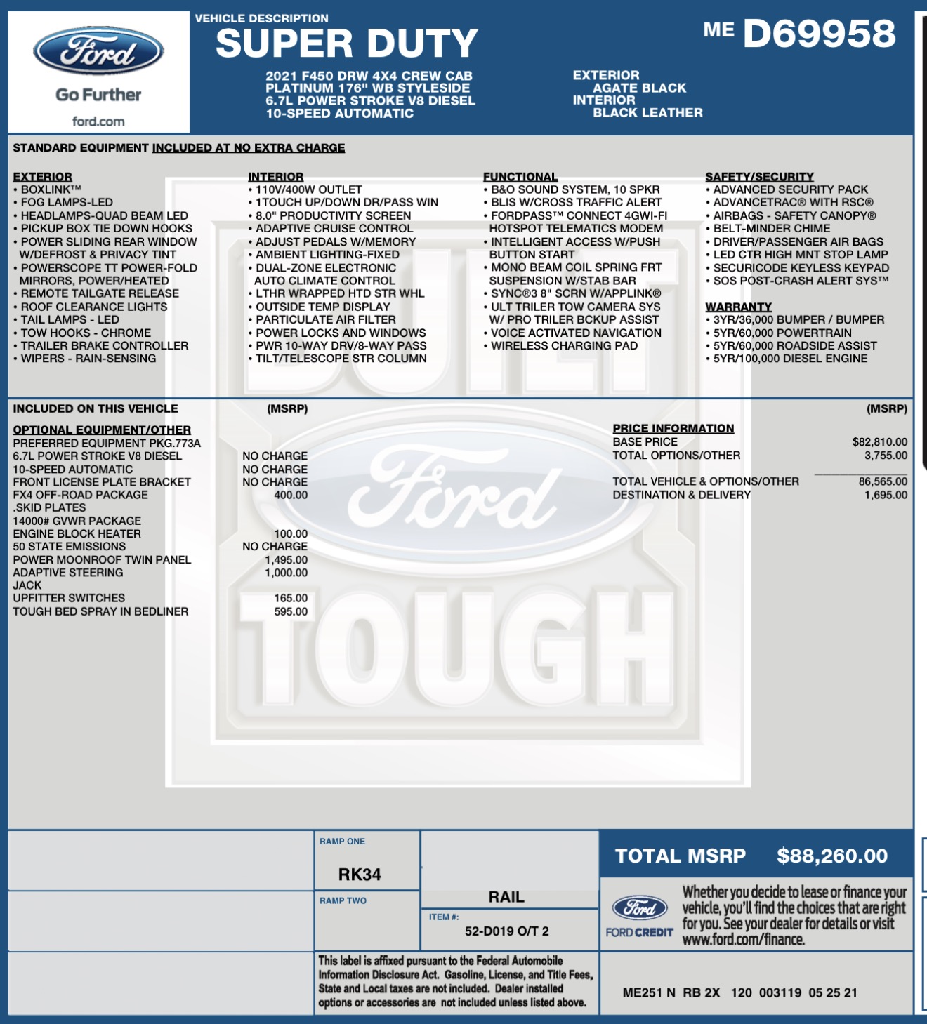 Used 2021 Ford F450 4x4 Crew Cab Platinum image 14
