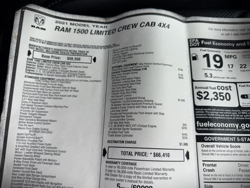 Used 2021 RAM 1500 Limited image 52