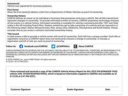 Used 2023 Volkswagen Taos S image 22