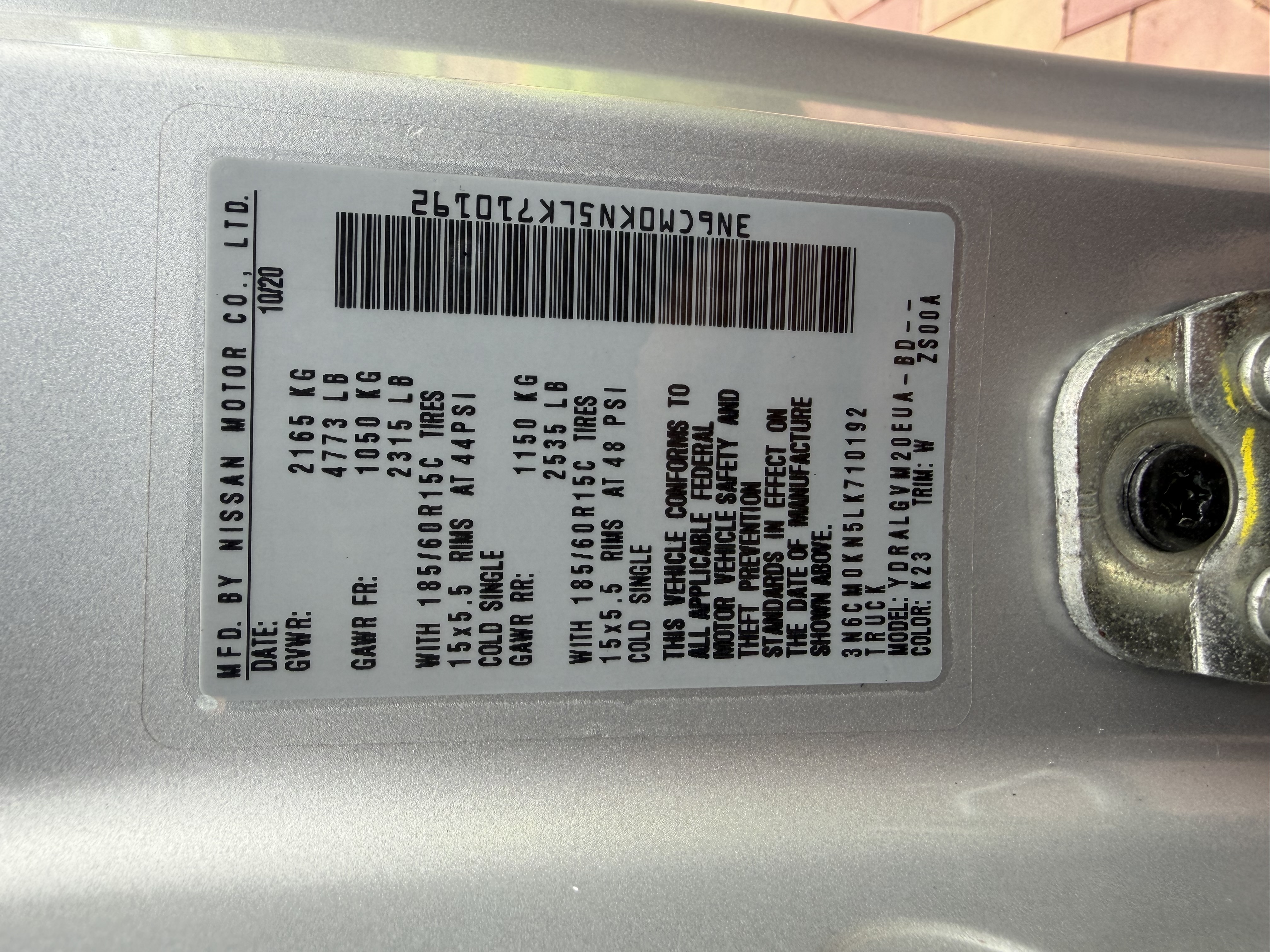 Used 2020 Nissan NV200 SV Van 4D FWD image 9