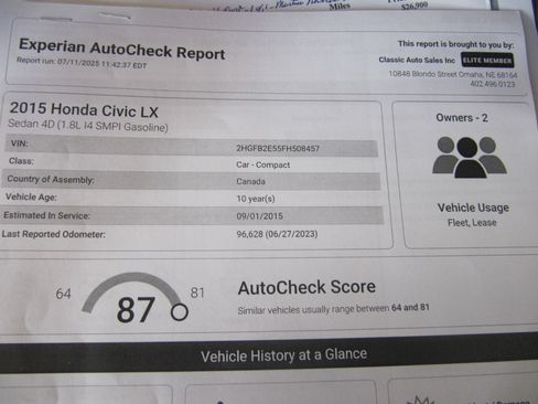 Used 2015 Honda Civic LX image 17