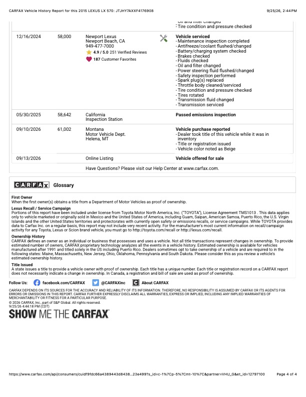 Used 2015 Lexus LX 570 4WD image 6