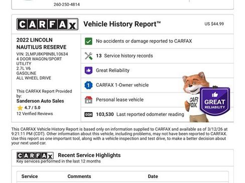 Used 2022 Lincoln Nautilus Reserve image 20