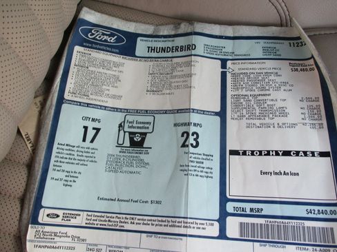 Used 2004 Ford Thunderbird Deluxe RWD image 25