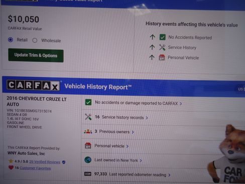 Used 2016 Chevrolet Cruze LT image 19