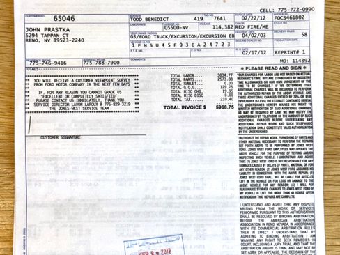 Used 2003 Ford Excursion Eddie Bauer image 78