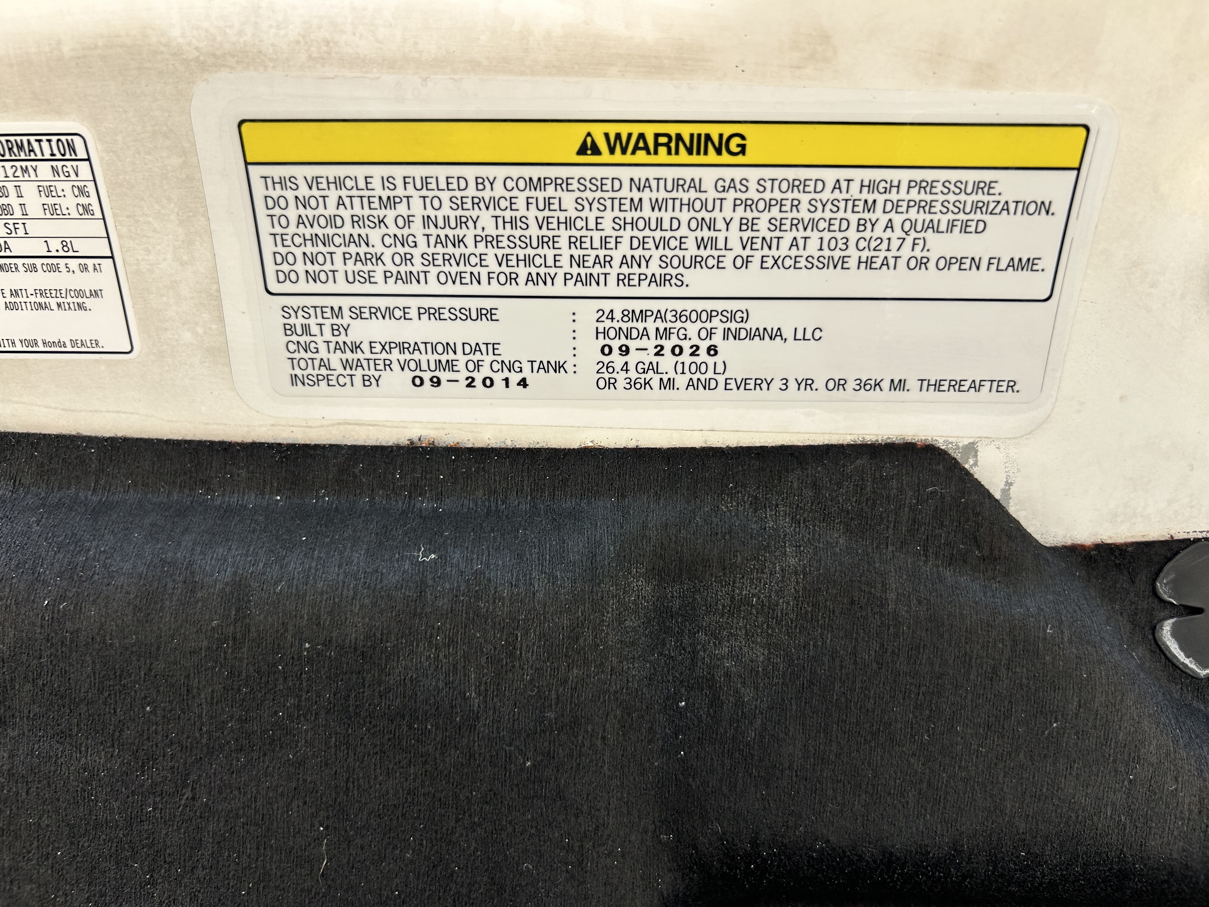 Used 2012 Honda Civic Natural Gas Sedan image 22