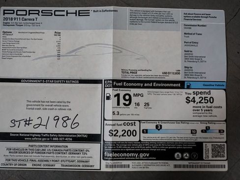 Used 2018 Porsche 911 Carrera T RWD image 78