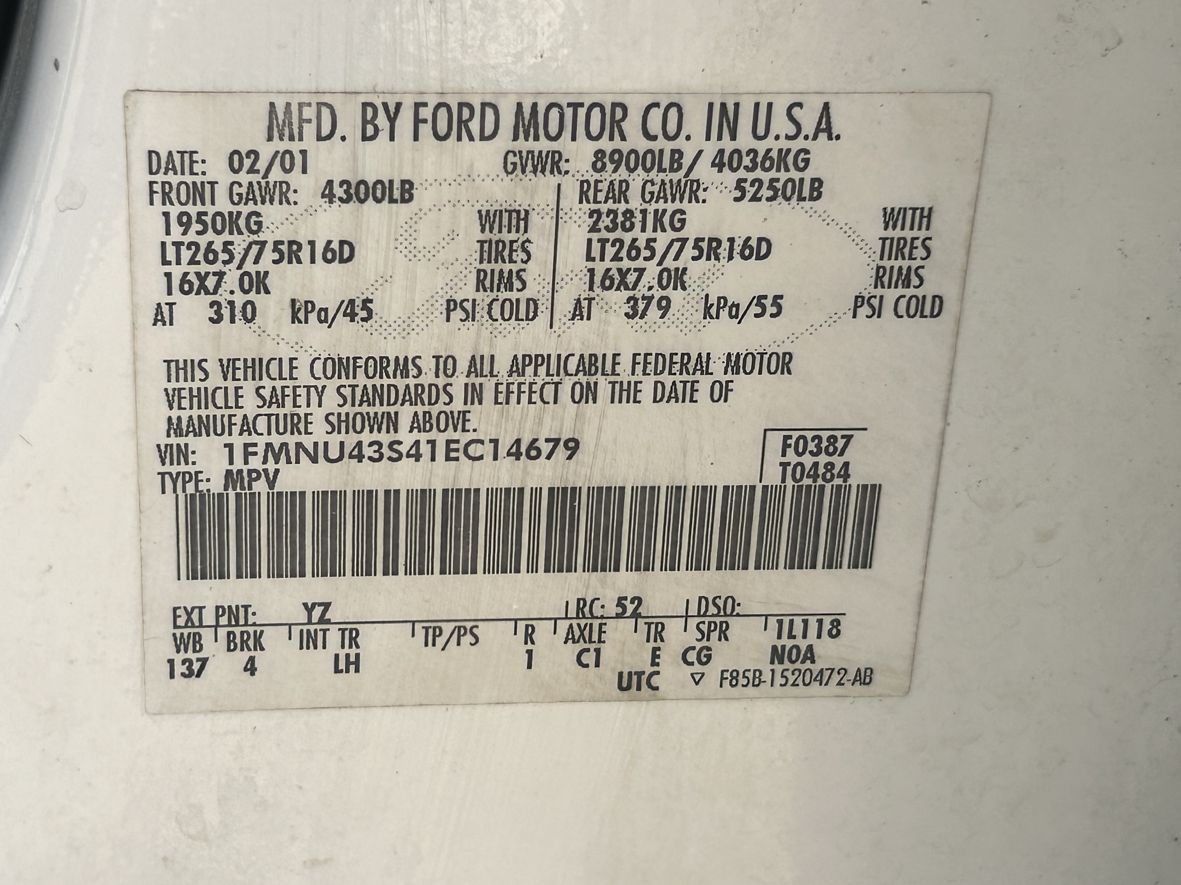 Used 2001 Ford Excursion 4WD Limited image 24