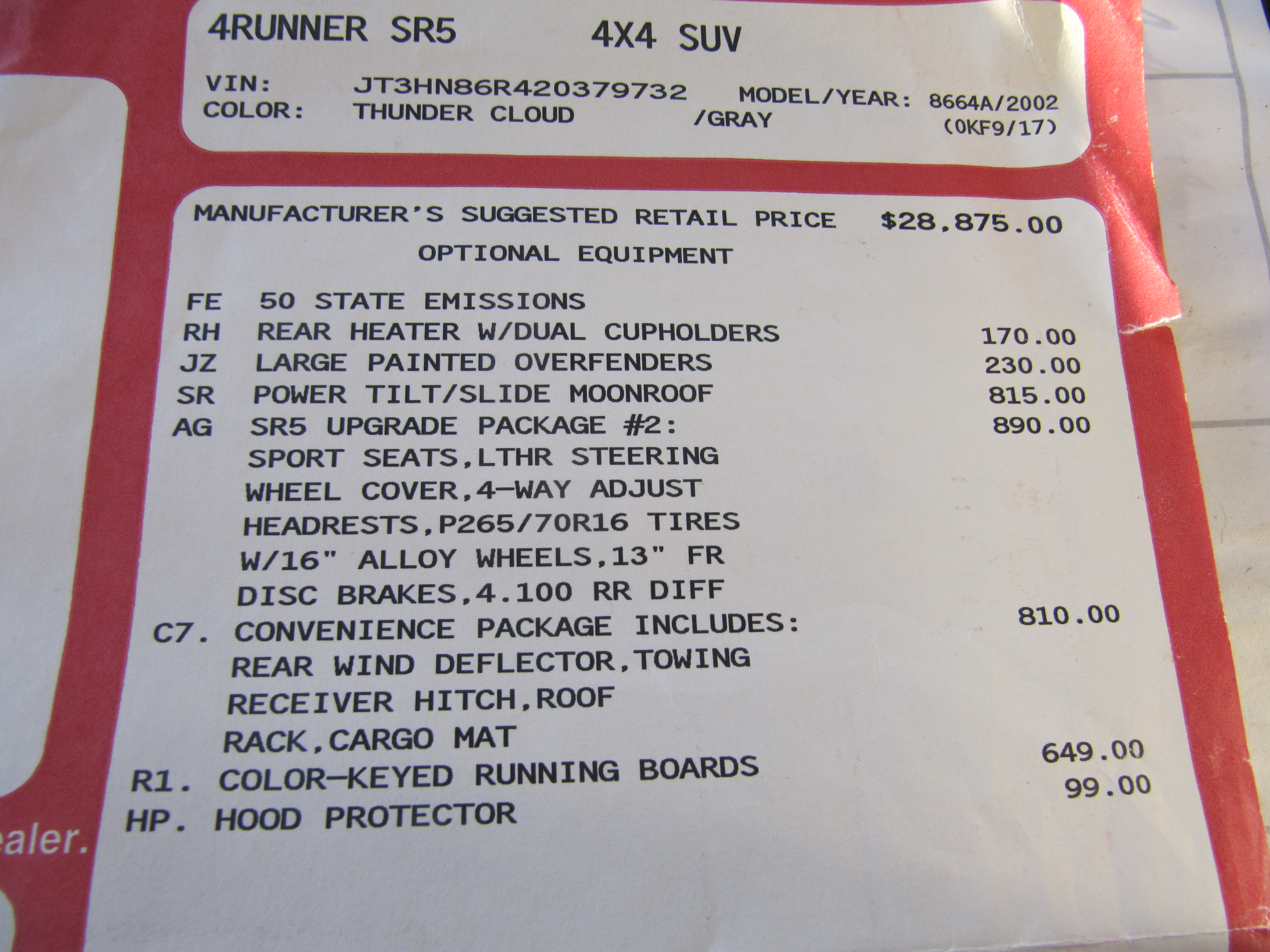 Used 2002 Toyota 4Runner 4WD SR5 image 28