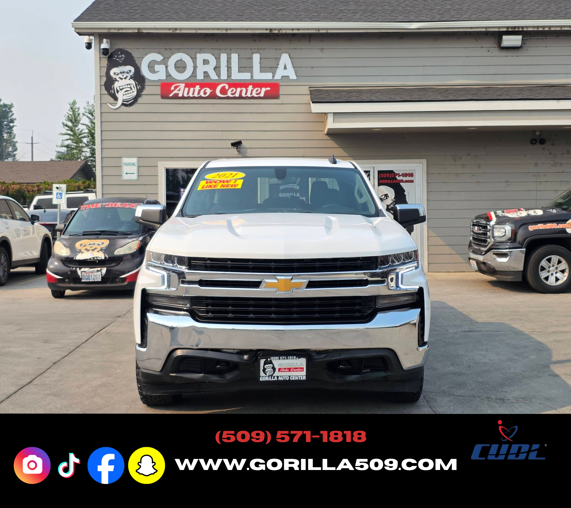 Used 2021 Chevrolet Silverado 1500 4x4 Crew Cab LT image 2