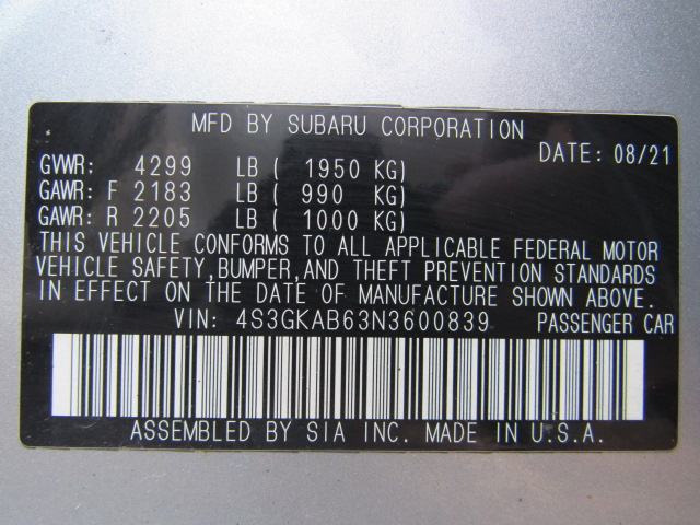 Used 2022 Subaru Impreza 2.0i Sedan AWD/4WD image 26
